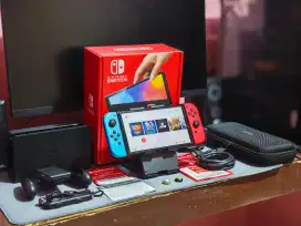 Nintendo Switch Oled C*F*W 512gb tahun 2024 mulus !!
