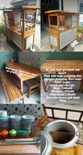 Di jual 1 set Gerobak mie ayam