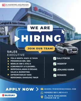 Lowongan Kerja Marketing Mobil SUZUKI