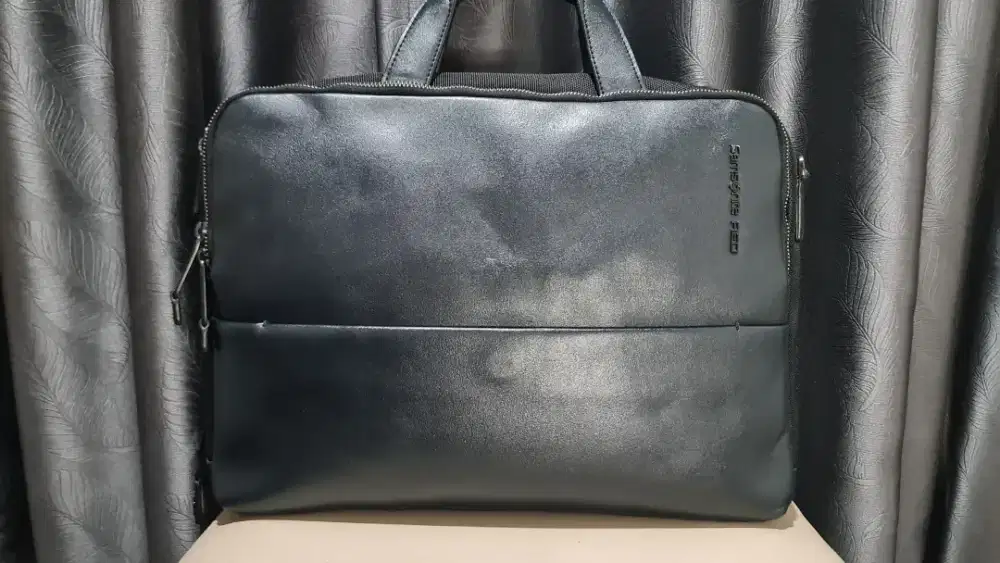 Samsonite Authentic Tas Briefcast Laptop Kulit Asli dan Kanvas