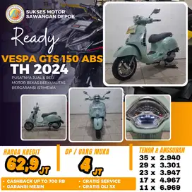 BISA CASH KREDIT PIAGGIO VESPA GTS 150 ABS TH 2024 UNIT ISTIMEWA