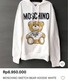 Sweeter Moschino sketch bear Hoodie