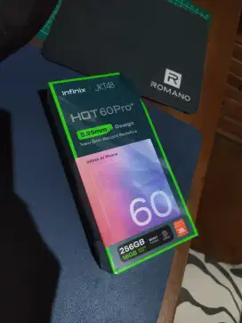 Jual Infinix Hot 60 pro+ plus, Black 8/256 gb, Baru, Segel, Resmi
