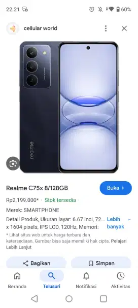Hp realme c75x .hp baru sebulan