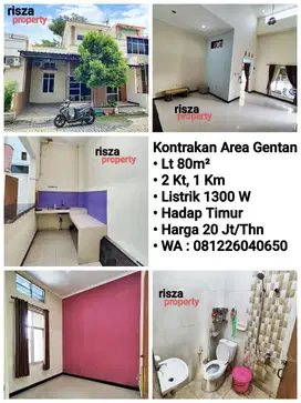 Sewa Rumah Area Gentan, Dekat Laweyan, Purwosari, Solo Baru