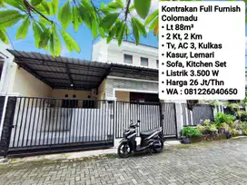 Sewa Rumah Full Furnish Area Perum Cluster Colomadu, Dekat Manahan