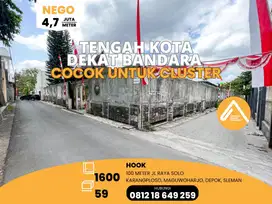 Tanah Tengah Kota Dekat Bandar Adisucpito Cocok Untuk Cluster