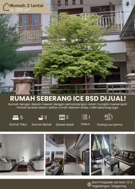 Dijual Rumah Secondary di Bumi Puspitek Asri BSD CITY Tangerang