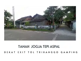 Dekat Exit Tol Trihanggo, Tanah SHM Jogja, Tepi Aspal