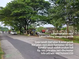 Termurah lahan pinggir jalan raya balong panggang
