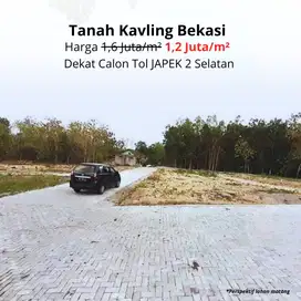 Dekat Wisata Kampoeng Kita. Kavling SHM 1 Jutaan Bekasi Cicil 12x