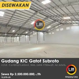 Disewakan Gudang di Ngaliyan Semarang Barat luas 5600 m2