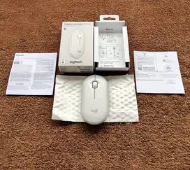 Logitech Pebble Mouse 2 M350S White Fullset Mulus