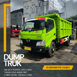 DUMP TRUK HINO  DUTRO 136 HD XPOWER, CDD 6 BAN, INDEK 9 KUBIK, TH 2023