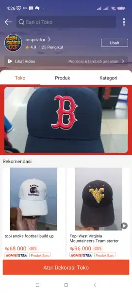 Topi second import