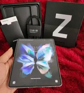 SAMSUNG ZFOLD 3 12/256 RESMI SEIN FULLSET MULUS ( SILVER )