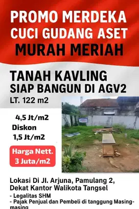 Jual Tanah di Pamulang Tangsel Kavling Siap Bangun Murah STrategis