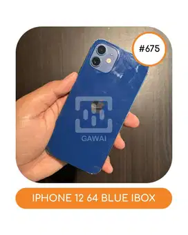 #675 Iphone 12 Blue 64 Ibox BH 74%