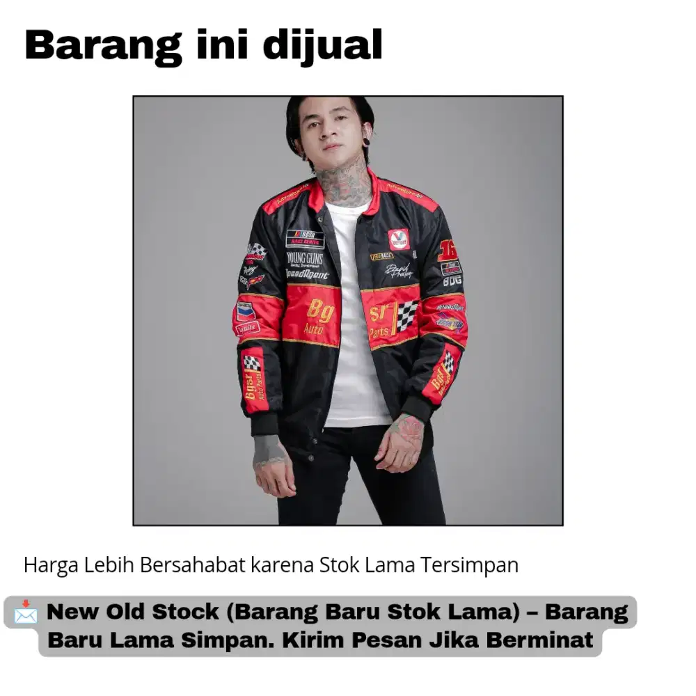 Jaket nascar taslan