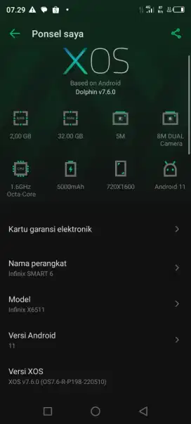 Dijual Cepat HP Infinix Smart 6 + Bonus Tripod Gurita