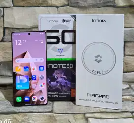 Infinix Note 50 8/256 Titanium Grey Fullset Segel Normal Mulus 98%