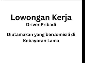 Dicari Driver Berpengalaman