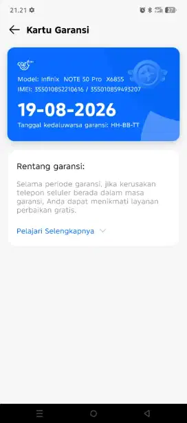 Handphone Infinix Note 50 Pro Black 99% Like New dan Fullset (Nego)