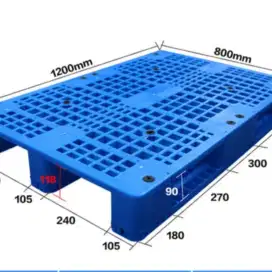 Palet plastik 120x80x15cm heavy duty || pallet plastic second 4ways