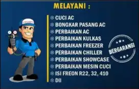 Jasa panggilan service AC kulkas mesin cuci flezer pompa air dll