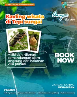 Kavling Wisata Tepi sungai di Anyer