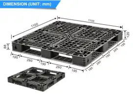Palet plastik 110x110x12cm || pallet plastic second
