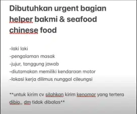 Helper warung makan