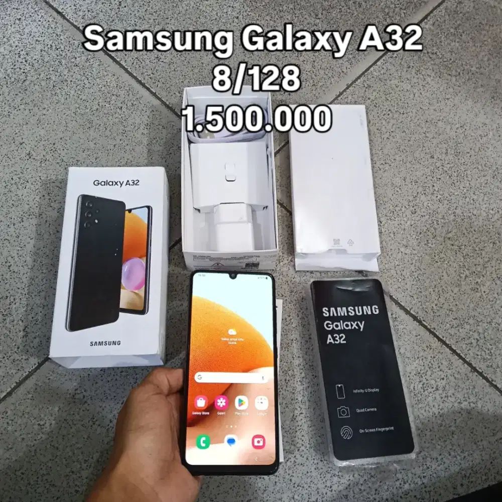 Samsung Galaxy A32 ram 8/128 seken lengkap dan murah