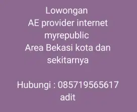 Di butuh kan AE provider area bekasi