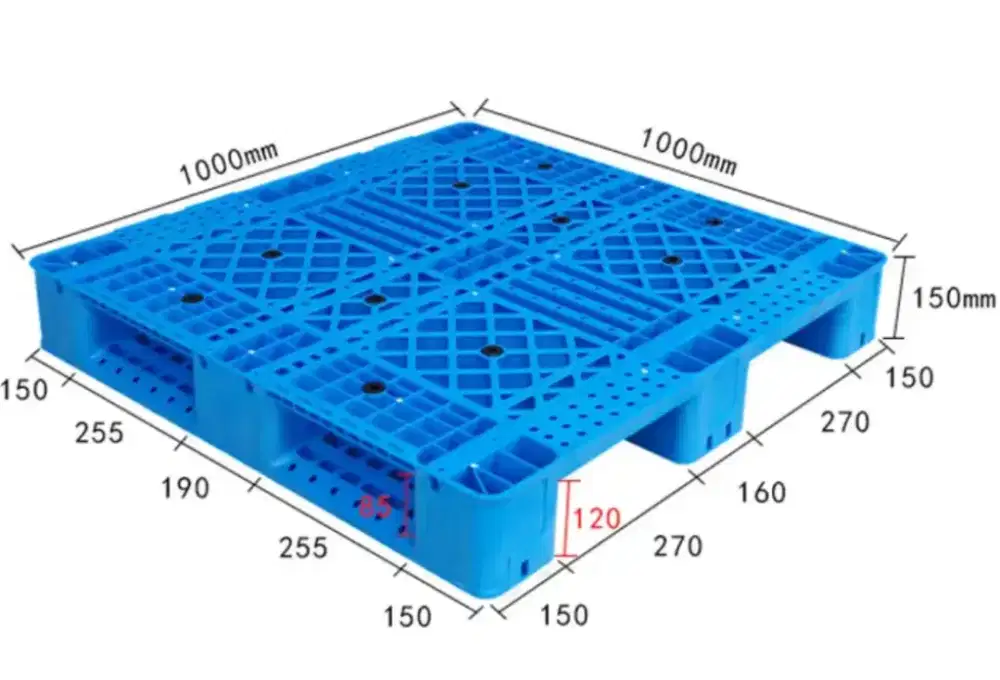 Palet plastik 100x100x15cm heavy duty || pallet plastic entry 4ways