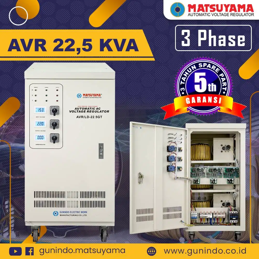 AVR MATSUYAMA 22,5 KVA GT 3 PHASE TYPE LD