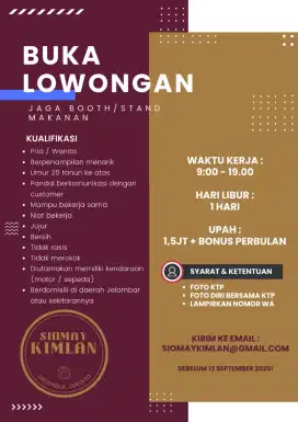 Lowongan pekerjaan daerah jelambar