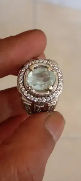 Natural White Sapphire 4 ct Ring Micro Setting