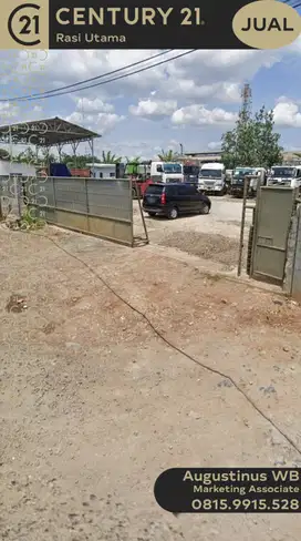 DIJUAL TANAH DI JALAN RAYA NAROGONG KLAPANUNGGAL BOGOR