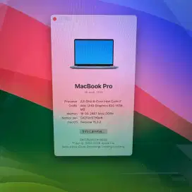 Macbook Pro 2019 Core I7 layar 16 Inch Ram 16 Ssd 512 Space Grey
