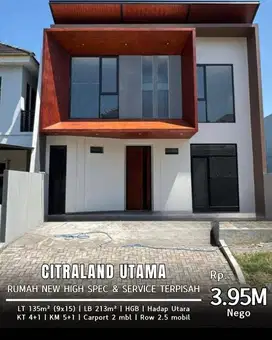 Dijual Rumah Citraland Woodland Baru Gress Minimalis Siap Huni