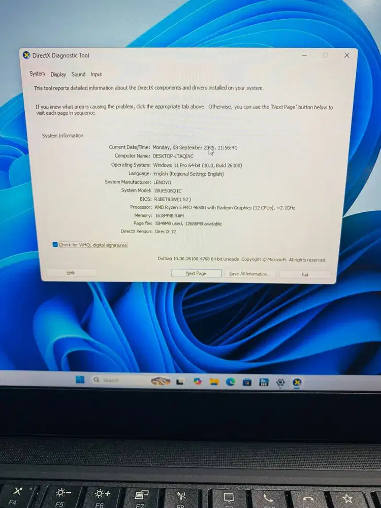 LENOVO THINKPAD T14 AMD RYZEN 5 RAM 16GB SSD256GB