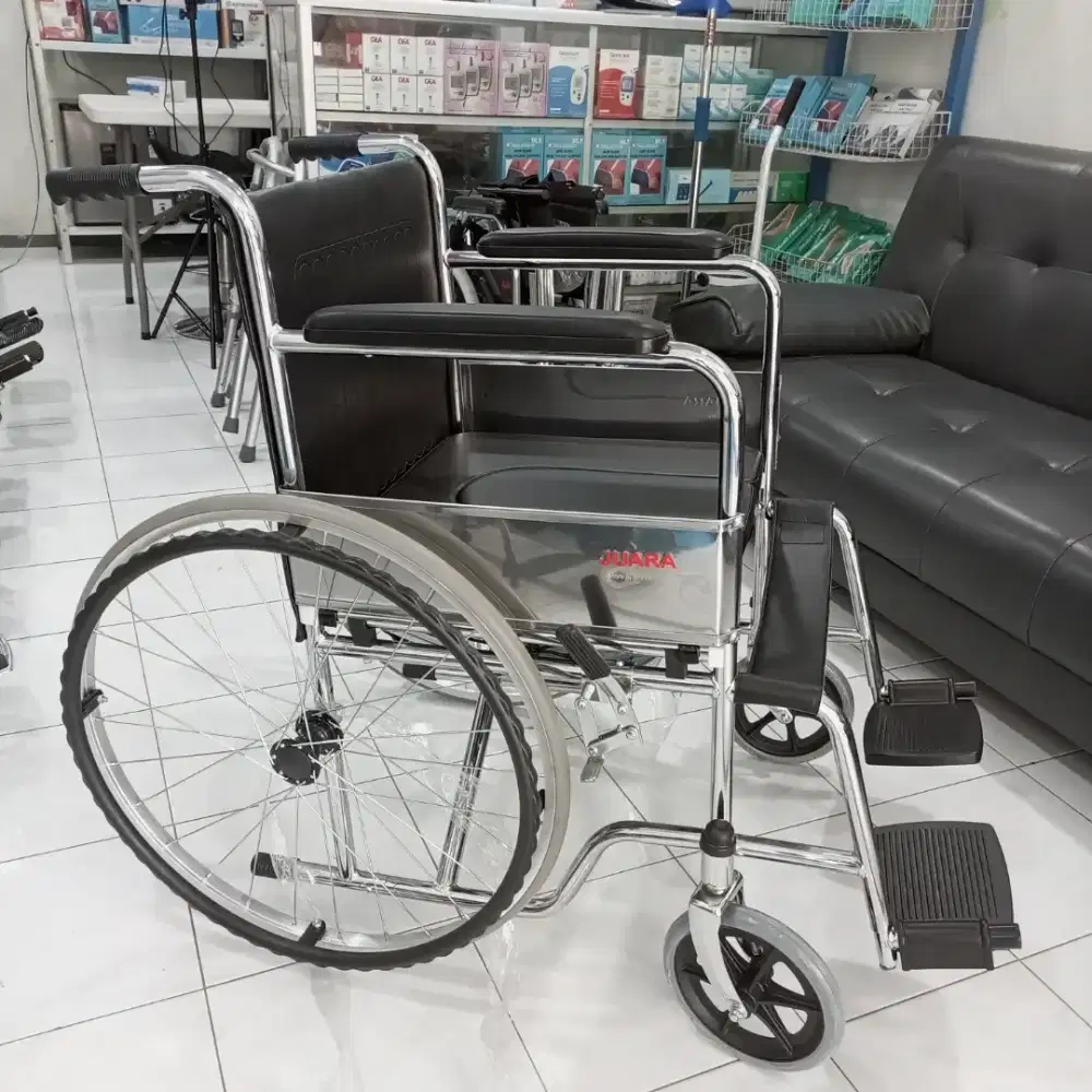 Kursi Roda Juara Commode Chair 2in1 / Kursi Roda Multifungsi Ke Toilet