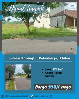 Tanah Sawah PTRD di Polanharjo