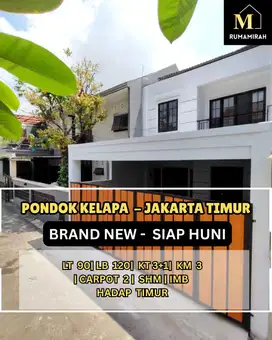 Rumah baru siap huni di komplek pondok kelapa jakarta timur
