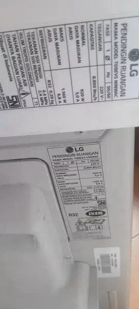 Di Jual AC LG 1.5 PK Dual Inverter masih Garansi+Pasang