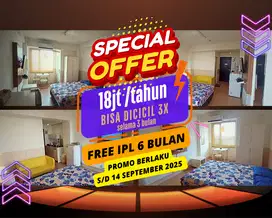 DISEWAKAN Unit Apartemen tipe studio, dengan Harga Termurah se-Bandung