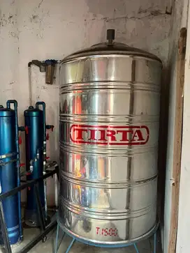 Tandon toren air stainless bekas 1500 PK