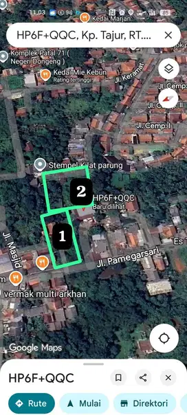 Dijual tanah murah di parung bogor jawa barat