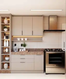 Custom Interior Kitchen Set, Backdrop TV, Lemari, Wardrobe, Kitchenset